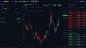 Giao diện Trade của DefiTuna