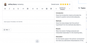 Giao diện Peer Review